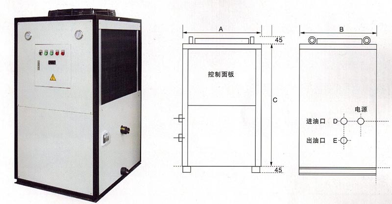LYD係列油冷機外形尺寸圖